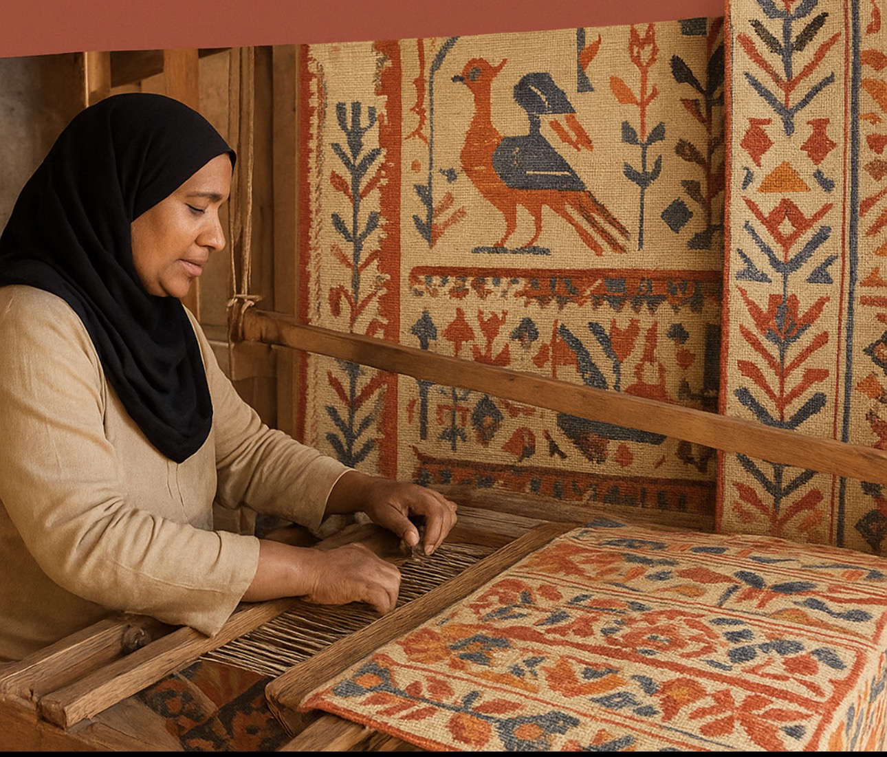 النسيج اليدوي في مدينة أخميم عبر التاريخ